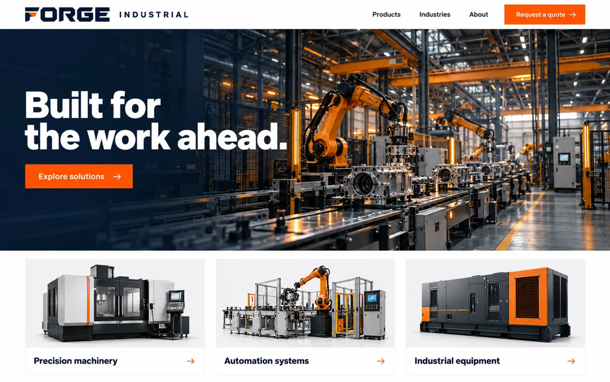 Forge Industrial website concept