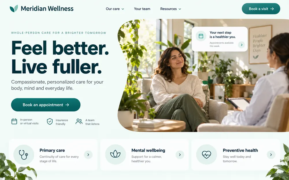 Healthcare digital experience illustration
