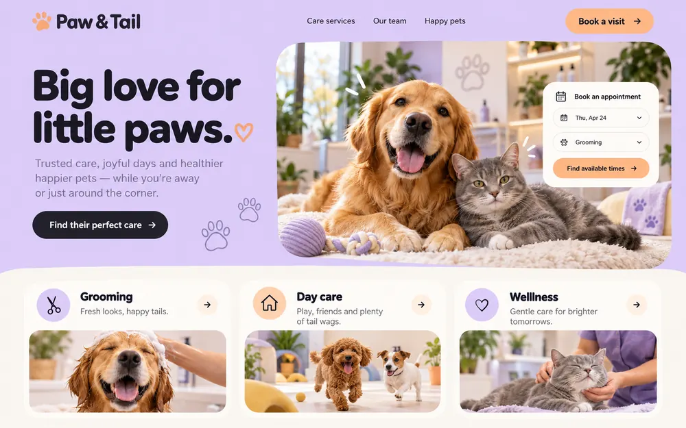 Paw & Tail website concept